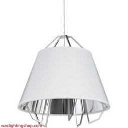 Mini Artic Pendant - Gloss White - Silver Shade - LED 90 CRI 3000K